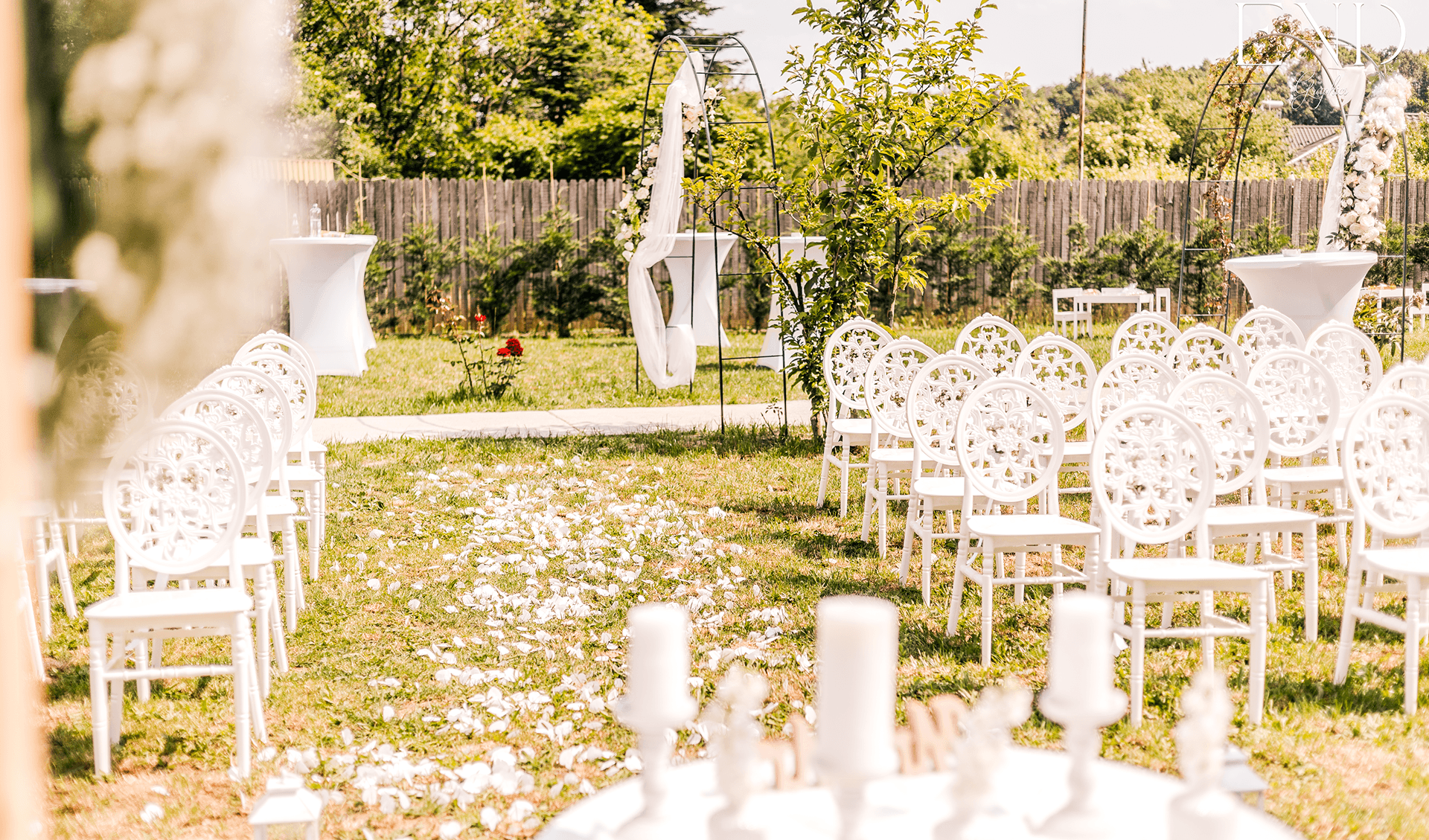 Wedding ceremony setup
